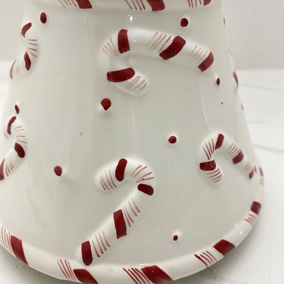 Yankee Candle Peppermint Pals Candy Cane Ceramic Candle Shade Holiday Christmas - Picture 2 of 7